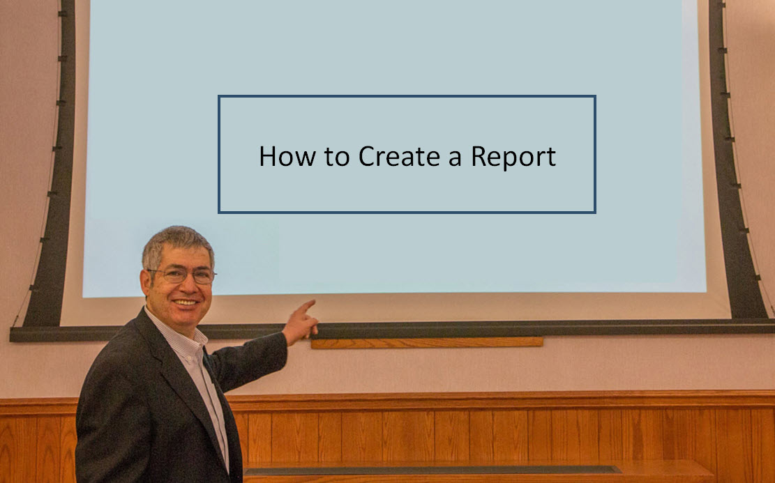 how to create a report